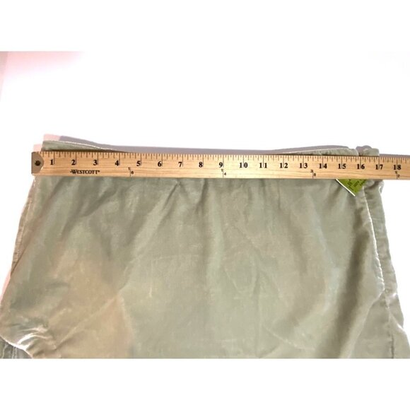 New Free People Beige Velvet Mini Skirt with Side Slant Slit Zip Up Women's 12 - Picture 5 of 8